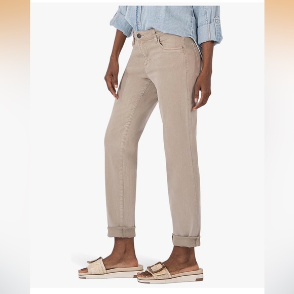 New With Tags Kut from the Kloth Catherine Boyfriend Pqnt in Wheat Sz 4 - Picture 2 of 12